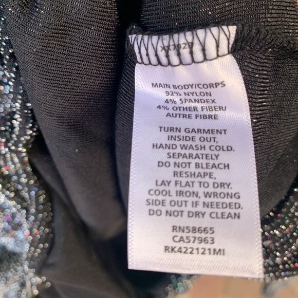 Free Press Sparkle Crop Wrap V-Neck Long Sleeve Top Size M - Picture 6 of 6